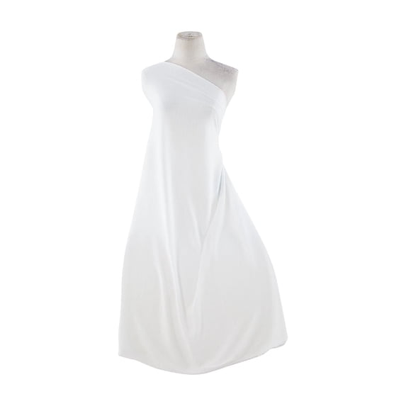 Zelouf Serena Rayon Crepe Slub , Sewing, DIY, Crafts Fabric by the Yard, 111 White, 20 Yard