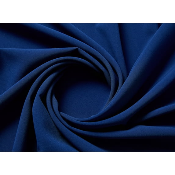 Zelouf Seth Double Face Contrast Color Crepe , Sewing, DIY, Crafts Fabric by the Yard, Black/indigo, 20 Yard
