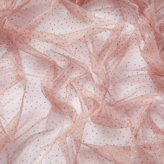 Zelouf Sheer Glitter Tulle , Sewing, DIY, Crafts Fabric by the Yard, Cheek, 10 Yard
