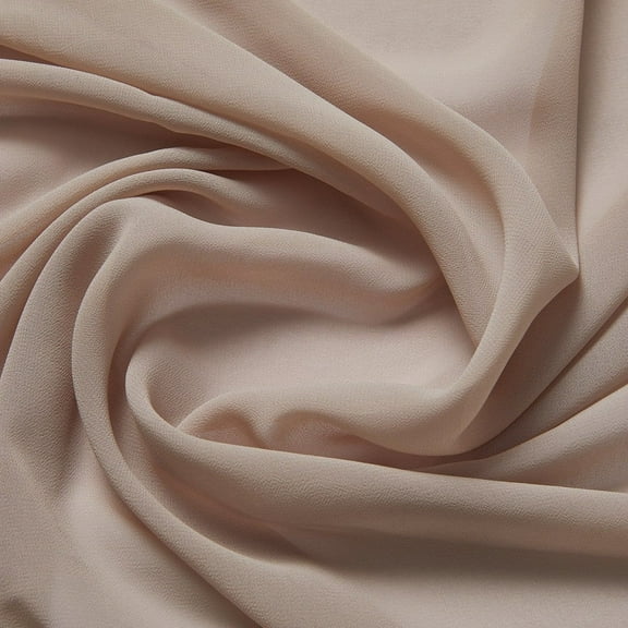 Zelouf Sheer Souffle Chiffon , Sewing, DIY, Crafts Fabric by the Yard, Buff, 10 Yard