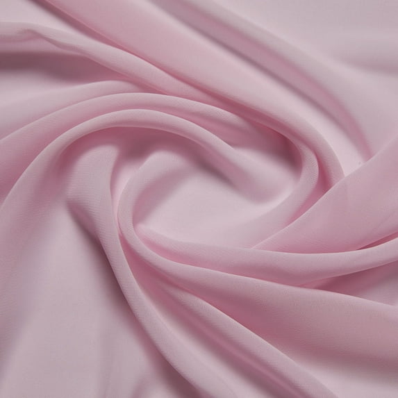 Zelouf Sheer Souffle Chiffon , Sewing, DIY, Crafts Fabric by the Yard, Pink Pearl, 10 Yard