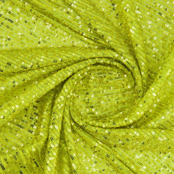 Zelouf Ariel Line Sequin Mesh , Sewing, DIY, Crafts Fabric by the Yard, Citrus, 50 Yard