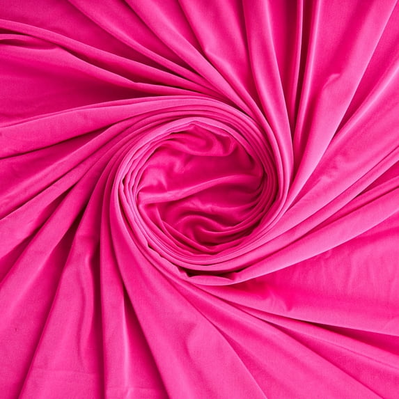 Zelouf Silky Satin Jersey Knit , Sewing, DIY, Crafts Fabric by the Yard, Marvelous Pink, 7 Yard