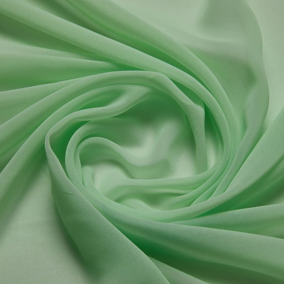 Zelouf Silky Touch Chiffon Solid , Sewing, DIY, Crafts Fabric by the Yard, 771 Pistachio, 7 Yard