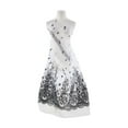 thumbnail image 1 of Zelouf Single Border Lacquer W/mixed Glitter  , Sewing, DIY, Crafts Fabric by the Yard, Ivory/black, 10 Yard, 1 of 2