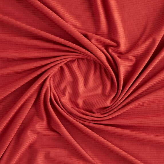 Zelouf Siro Ribbed Knit , Sewing, DIY, Crafts Fabric by the Yard, Cognac, 3 Yard