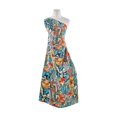 thumbnail image 1 of Zelouf Skylar Rayon Crepe  , Sewing, DIY, Crafts Fabric by the Yard, 875 Melon/aqua, 3 Yard, 1 of 2