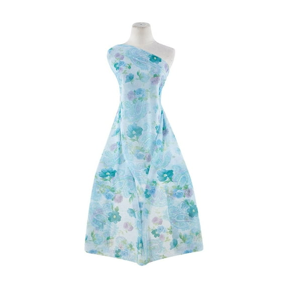Zelouf Smj P/printed With Roller Glitter , Sewing, DIY, Crafts Fabric by the Yard, Mint Garden, 10 Yard