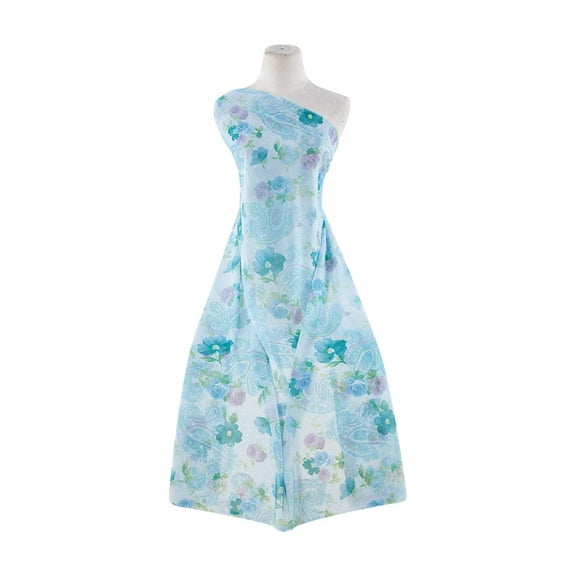 Zelouf Smj P/printed With Roller Glitter  , Sewing, DIY, Crafts Fabric by the Yard, Mint Garden, 3 Yard