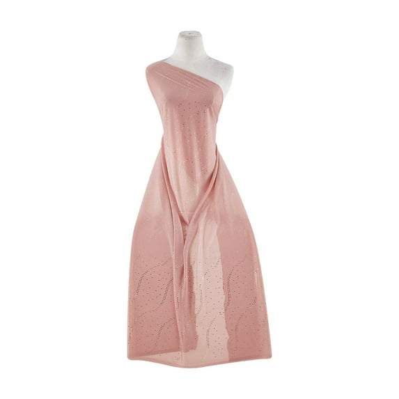 Zelouf Smj With Fog Foil And Bias Wave Trans , Sewing, DIY, Crafts Fabric by the Yard, Summer Rose/gold/g, 10 Yard