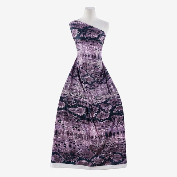 Zelouf Snake Print Dty , Sewing, DIY, Crafts Fabric by the Yard, Lilac Combo, 3 Yard