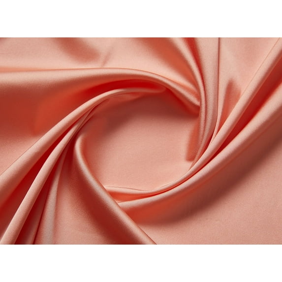 Zelouf Solid Acetate Nylon Spandex Satin , Sewing, DIY, Crafts Fabric by the Yard, Conch Shell, 5 Yard