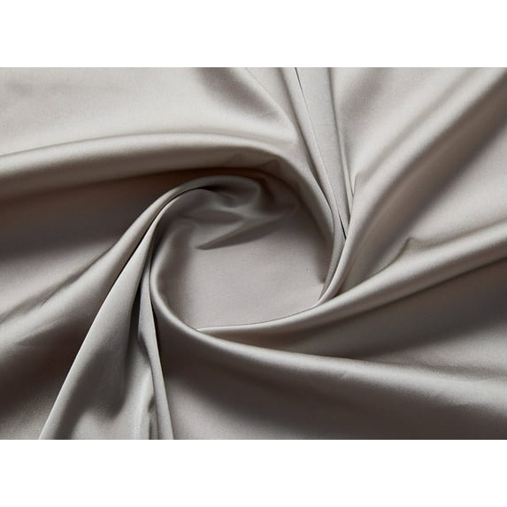 Zelouf Solid Acetate Nylon Spandex Satin , Sewing, DIY, Crafts Fabric by the Yard, Mushroom, 5 Yard