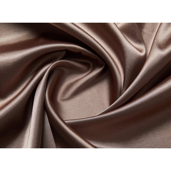 Zelouf Solid Iridescent Stretch Satin , Sewing, DIY, Crafts Fabric by the Yard, Bronze Patina, 1 Yard