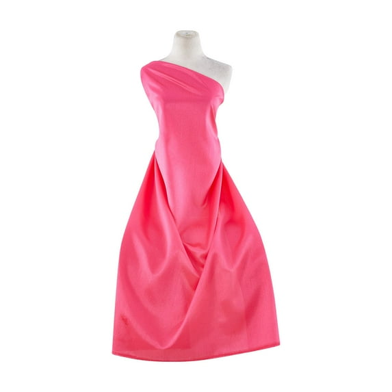Zelouf Solid Poly Shantung , Sewing, DIY, Crafts Fabric by the Yard, Cerise Blush, 7 Yard