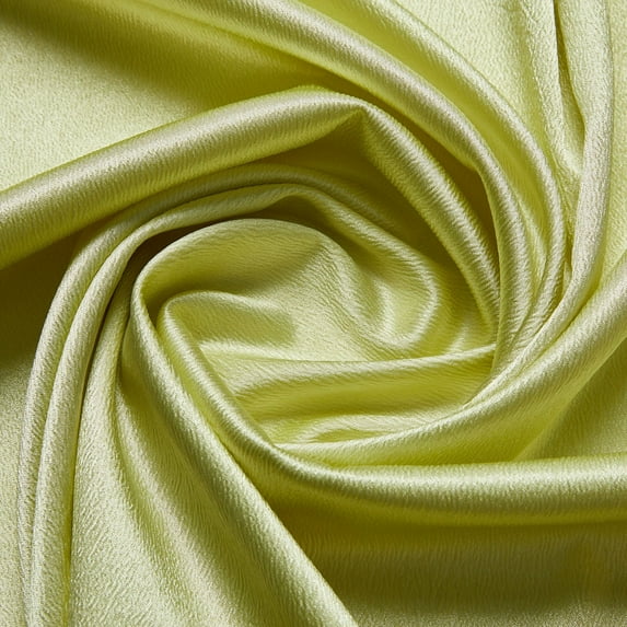 Zelouf Solid Ria Crepe Satin , Sewing, DIY, Crafts Fabric by the Yard, Lemon Melba, 10 Yard