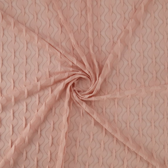 Zelouf Solid Tiffany Textured Knit , Sewing, DIY, Crafts Fabric by the Yard, Blush, 10 Yard
