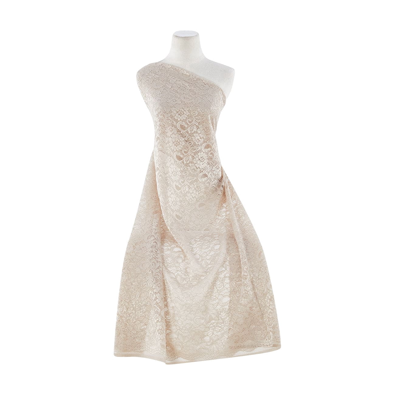 Nude Unbeaded Corded Lace Nightfall