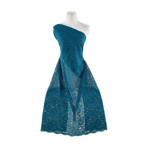 Zelouf Sophia Scallop Edge Lace , Sewing, DIY, Crafts Fabric by the Yard, Teal Frenzy, 3 Yard