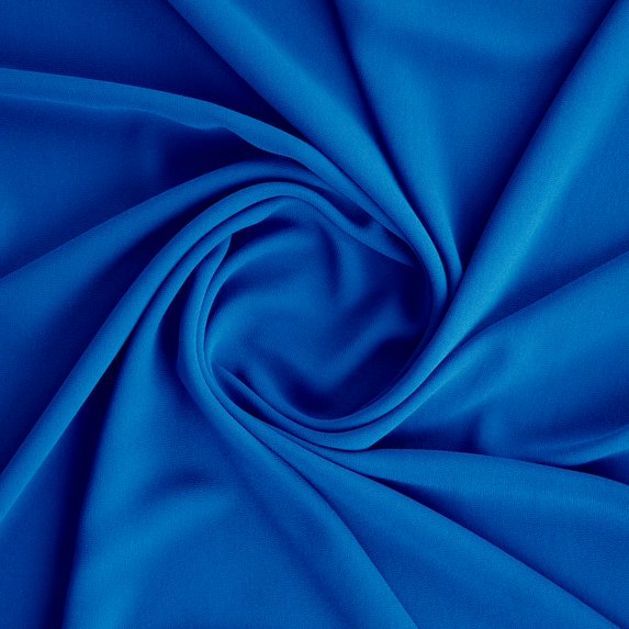 Zelouf Souffle Crepe Chiffon , Sewing, DIY, Crafts Fabric by the Yard, Dazzling Cobalt, 5 Yard