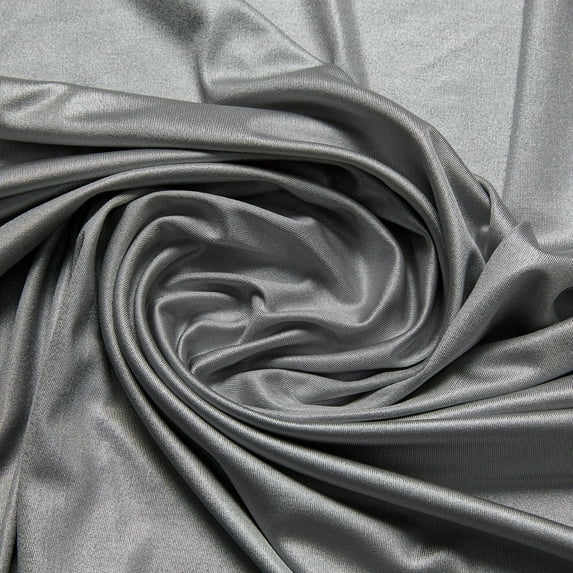 Zelouf Spandex Knitted Slinky P/d With Chinz , Sewing, DIY, Crafts Fabric by the Yard, Brush Silver, 50 Yard