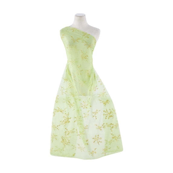Zelouf Spangle Metallic Tulle , Sewing, DIY, Crafts Fabric by the Yard, Lime Sheer, 10 Yard