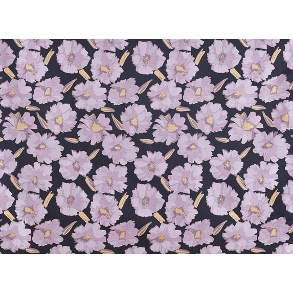 Zelouf Splash Floral Jacquard , Sewing, DIY, Crafts Fabric by the Yard, Black/rose, 20 Yard