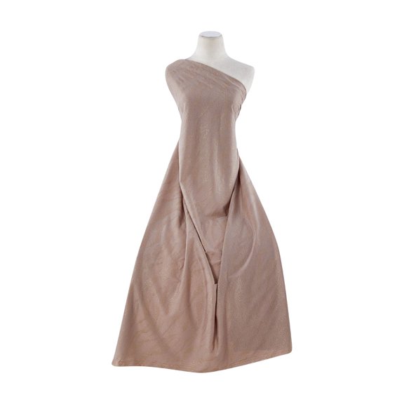 Zelouf Spun Polyester Spandex W/dew Drop , Sewing, DIY, Crafts Fabric by the Yard, 282 Bisque/gold, 7 Yard