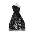 thumbnail image 1 of Zelouf Sqiggly Swirl Tape Emb On Tulle  , Sewing, DIY, Crafts Fabric by the Yard, Black/black, 10 Yard, 1 of 2