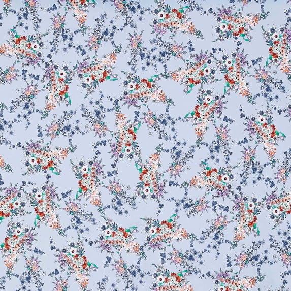 Zelouf St Poplin , Sewing, DIY, Crafts Fabric by the Yard, 484 Sky/coral, 5 Yard
