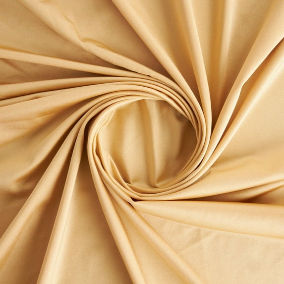 Zelouf Stretch Bodycon Satin , Sewing, DIY, Crafts Fabric by the Yard, Fine Gold, 20 Yard