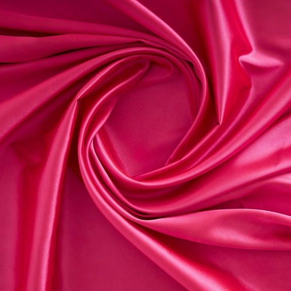 Zelouf Stretch Charmeuse Satin , Sewing, DIY, Crafts Fabric by the Yard, 331 Hot Pink, 20 Yard