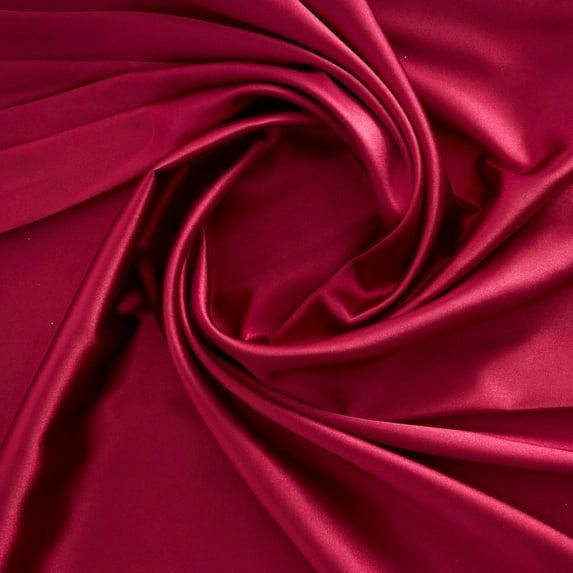 Zelouf Stretch Charmeuse Satin , Sewing, DIY, Crafts Fabric by the Yard, Garnet Ballet, 10 Yard