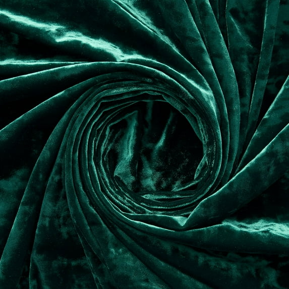 Zelouf Crushed Stretch Velvet , Sewing, DIY, Crafts Fabric by the Yard, Lush Pine, 10 Yard