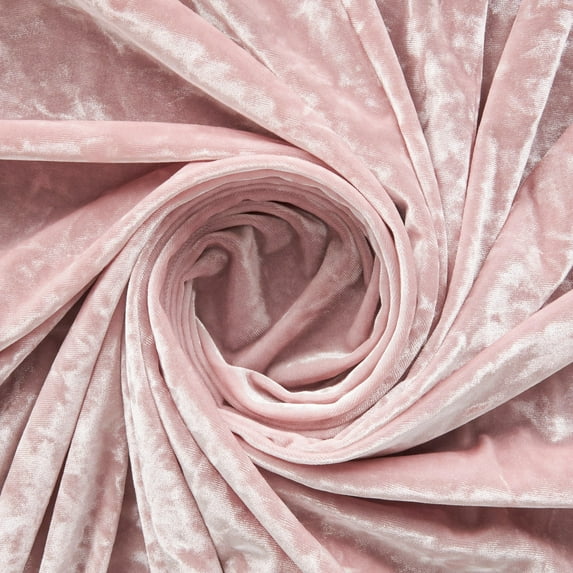 Zelouf Stretch Crushed Velvet , Sewing, DIY, Crafts Fabric by the Yard, Winter Blossom, 5 Yard