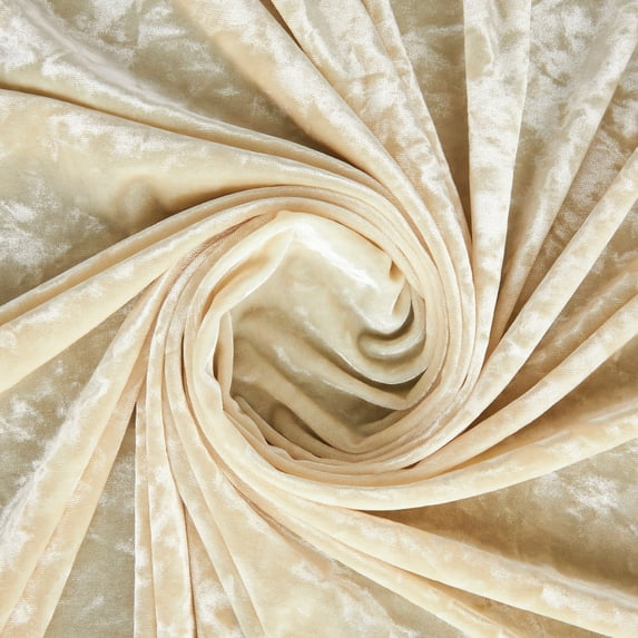 Zelouf Stretch Crushed Velvet , Sewing, DIY, Crafts Fabric by the Yard, Winter Shell, 5 Yard