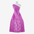 thumbnail image 1 of Zelouf Stretch Lace With Scallop With Roller Glitter  , Sewing, DIY, Crafts Fabric by the Yard, Grape Zing, 3 Yard, 1 of 2