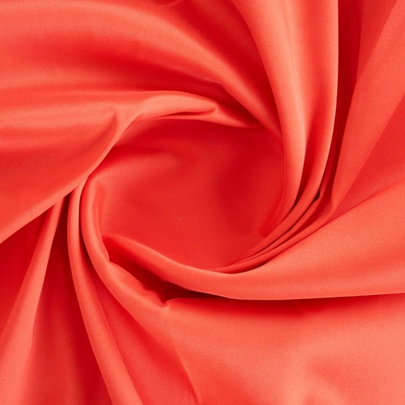 Zelouf Stretch Mikado Satin Twill, Sewing, DIY, Crafts Fabric by the Yard, Modern Poppy, 1 Yard