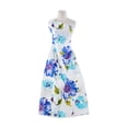 thumbnail image 1 of Zelouf Stretch Poplin Print  , Sewing, DIY, Crafts Fabric by the Yard, 144 Wht/royal, 5 Yard, 1 of 2