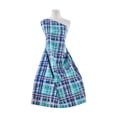 thumbnail image 1 of Zelouf Stretch Poplin Print  , Sewing, DIY, Crafts Fabric by the Yard, 748 Mint/royal, 3 Yard, 1 of 2