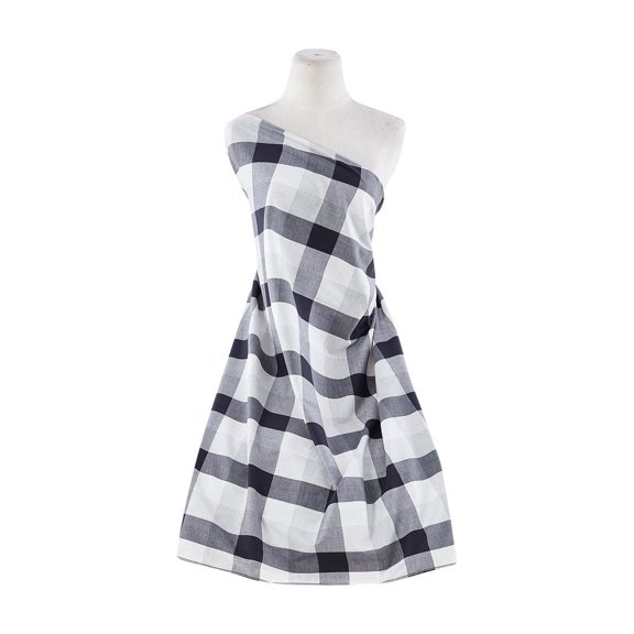 Zelouf Stretch Poplin Yarn Dye , Sewing, DIY, Crafts Fabric by the Yard, 191 Wht/blk, 3 Yard