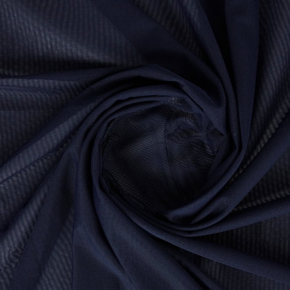 Zelouf Stretch Power Mesh , Sewing, DIY, Crafts Fabric by the Yard, Navy Flower, 10 Yard