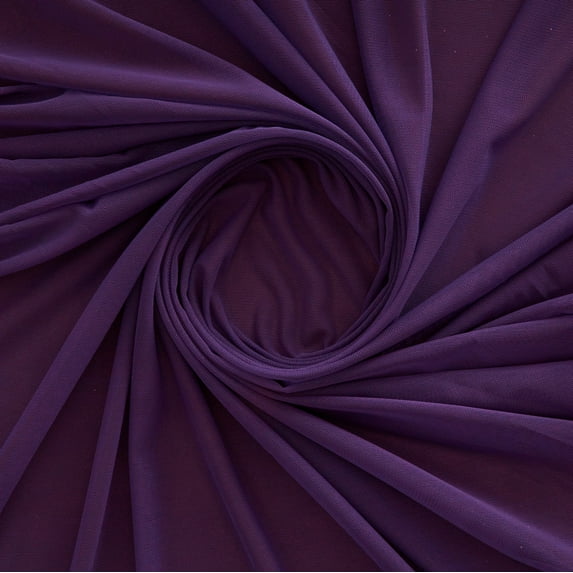 Zelouf Stretch Power Mesh , Sewing, DIY, Crafts Fabric by the Yard, Rich Grape, 5 Yard