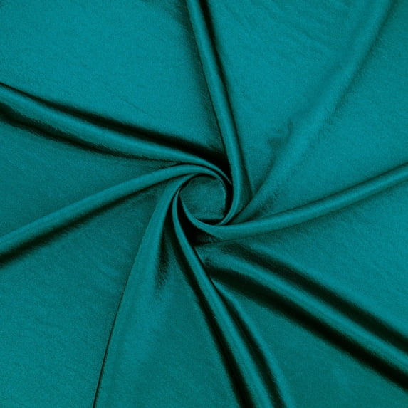 Zelouf Stretch Satin Crepe , Sewing, DIY, Crafts Fabric by the Yard, Teal Gem, 5 Yard