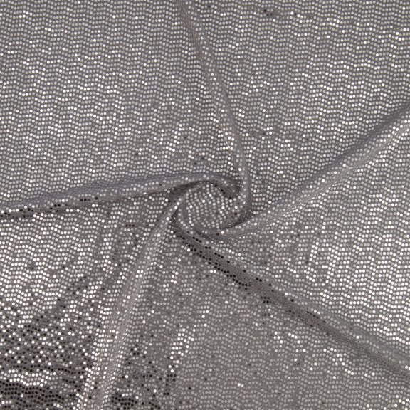 Zelouf Stretch Trans Knit , Sewing, DIY, Crafts Fabric by the Yard, Pewter, 50 Yard