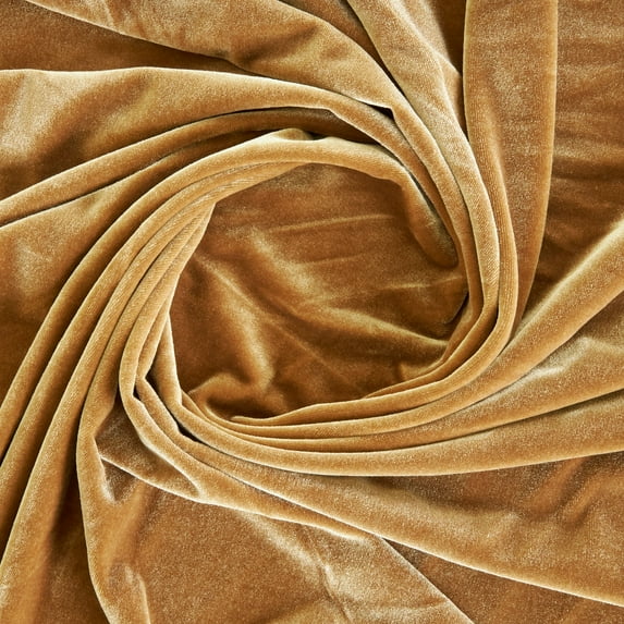 Zelouf Stretch Velvet , Sewing, DIY, Crafts Fabric by the Yard, Autumn Nutmeg, 7 Yard