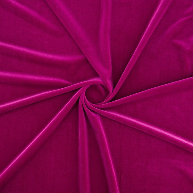 Zelouf Stretch Velvet , Sewing, DIY, Crafts Fabric by the Yard, Baroque Fuchsia, 10 Yard