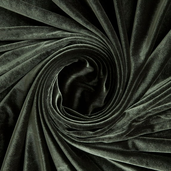 Zelouf Stretch Velvet , Sewing, DIY, Crafts Fabric by the Yard, Beyond Moss, 50 Yard