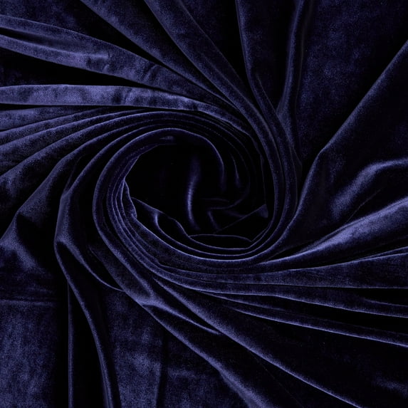 Zelouf Stretch Velvet , Sewing, DIY, Crafts Fabric by the Yard, Majestic Indigo, 10 Yard