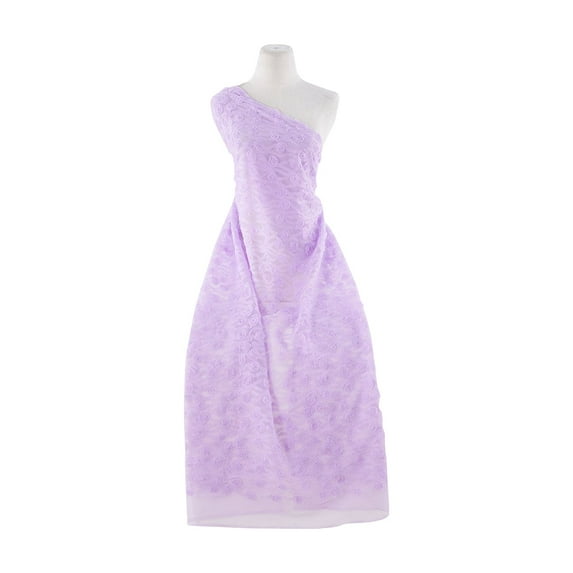 Zelouf Sutash Rosettes On Tulle , Sewing, DIY, Crafts Fabric by the Yard, Lilac, 10 Yard
